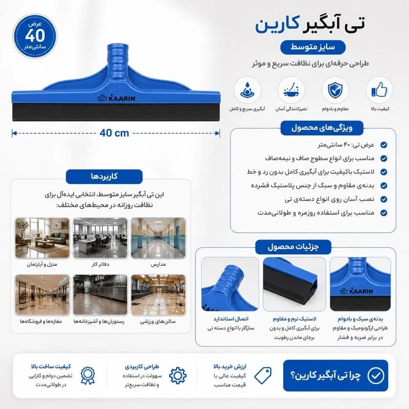 یدک آب جمع کن کارین مدل لاستیک دار — تصویر ۲