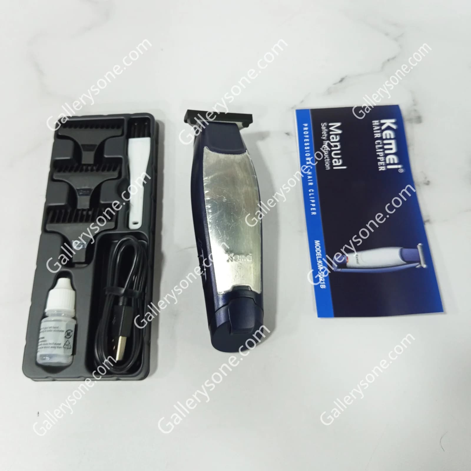 ماشین اصلاح کیمی مدل KM-5021B | خط زن شارژی حرفهای — تصویر ۵