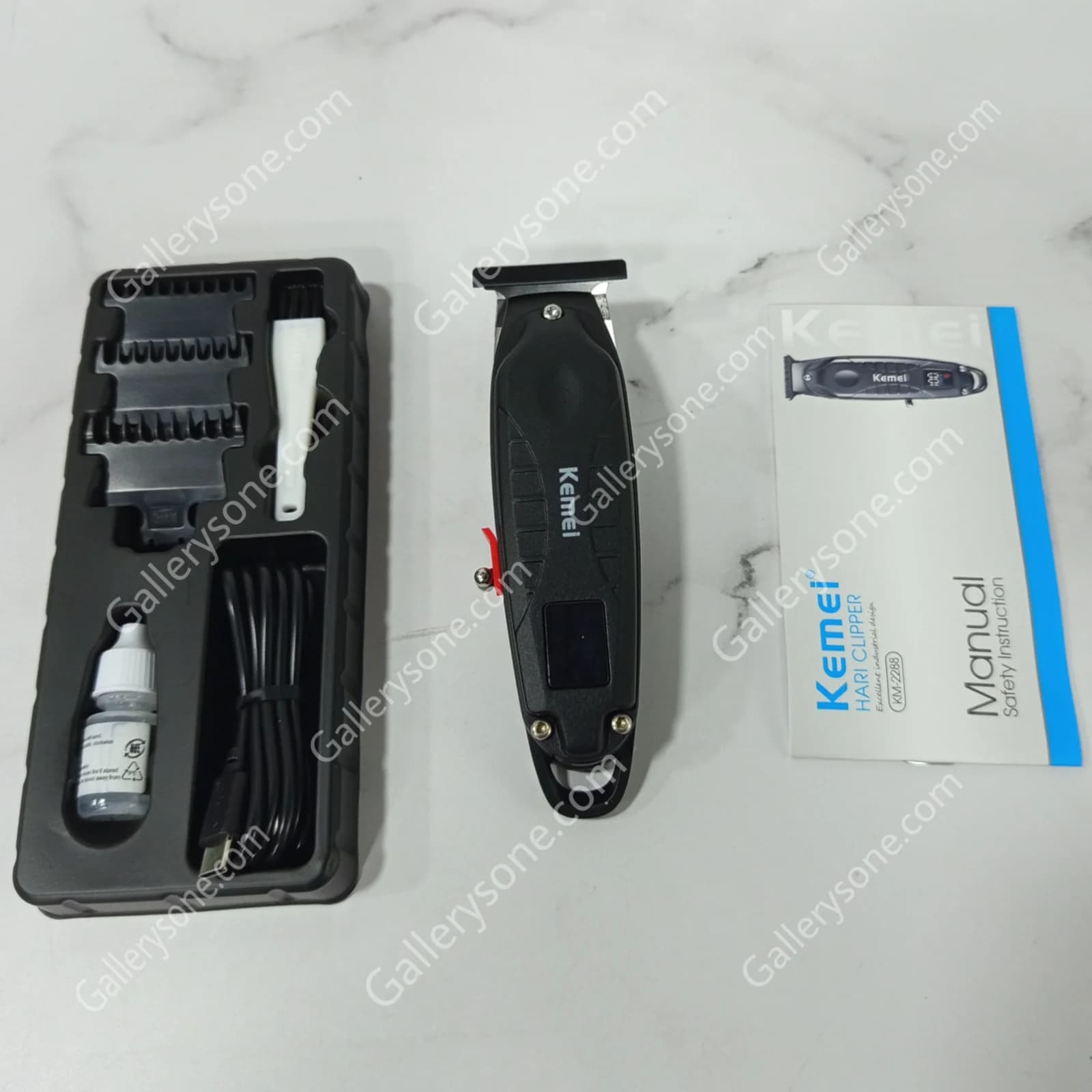 ماشین اصلاح کیمی مدل KM-2288 | خط زن شارژی حرفه‌ای — تصویر ۳