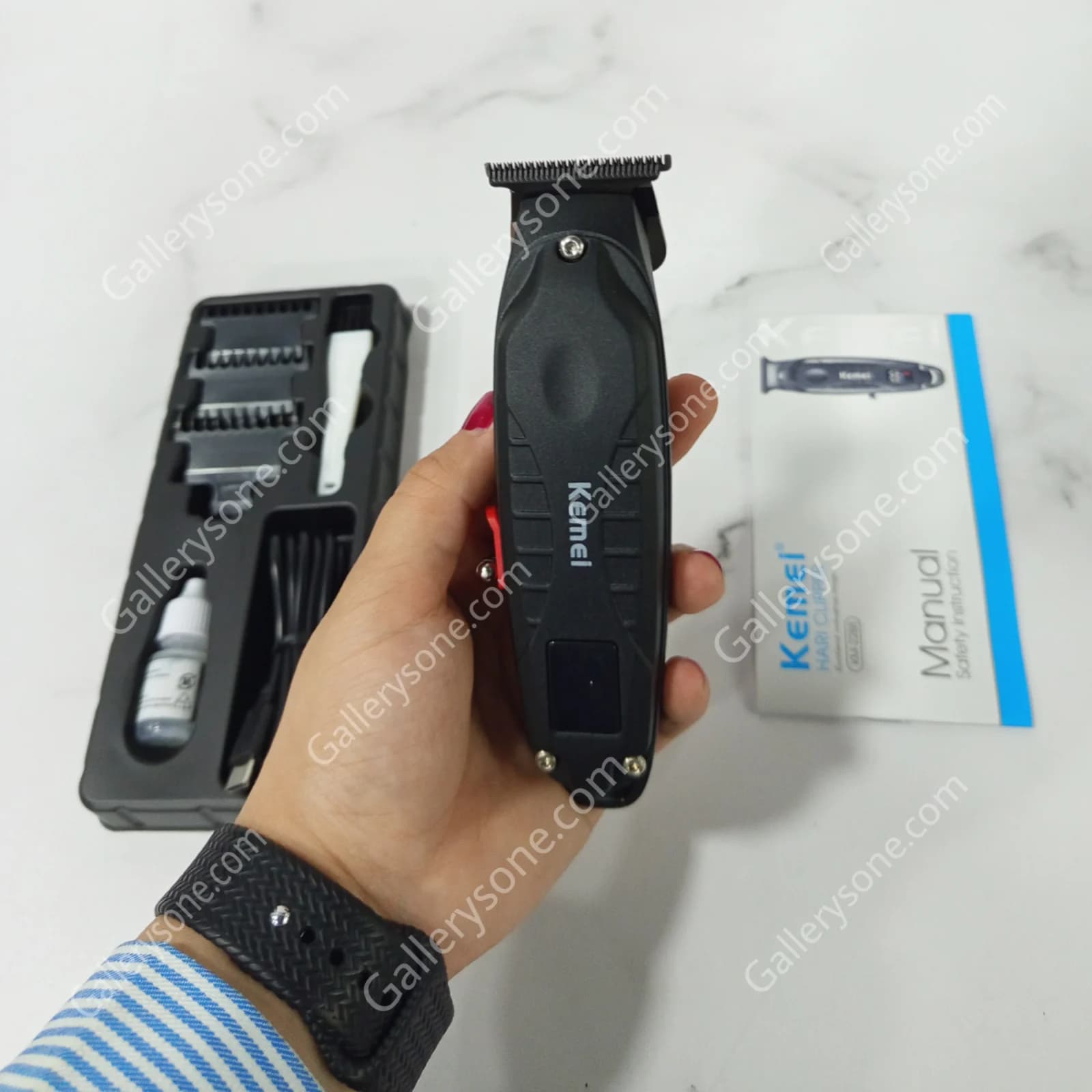 ماشین اصلاح کیمی مدل KM-2288 | خط زن شارژی حرفه‌ای — تصویر ۲