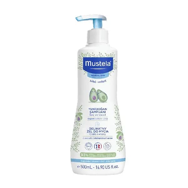 شامپو سر و بدن درموکلزینگ 500میل 2*1 موستلا mustela — تصویر ۲