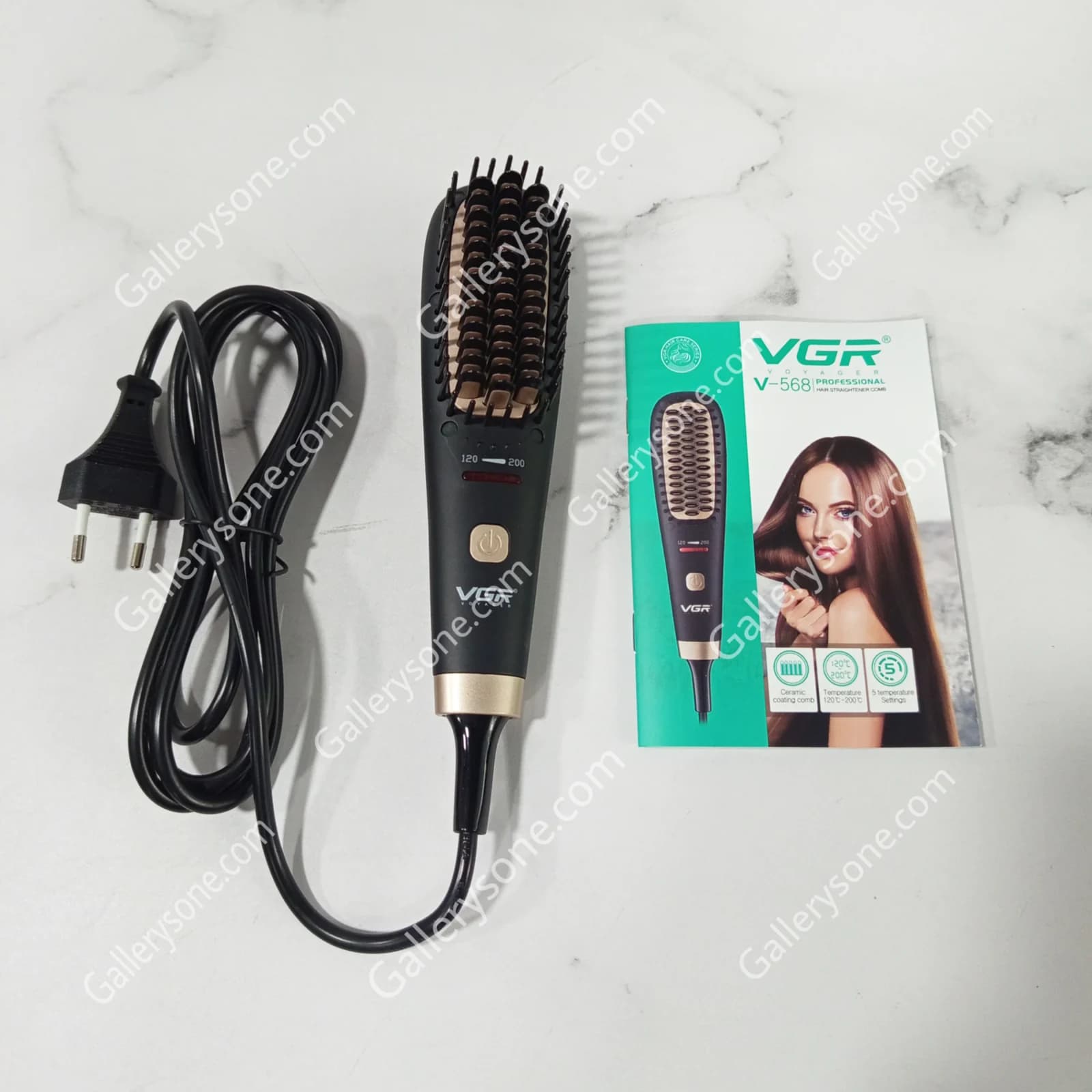 برس حرارتی صاف کننده مو VGR مدل V-568 | برس صاف کننده سرامیکی — تصویر ۵