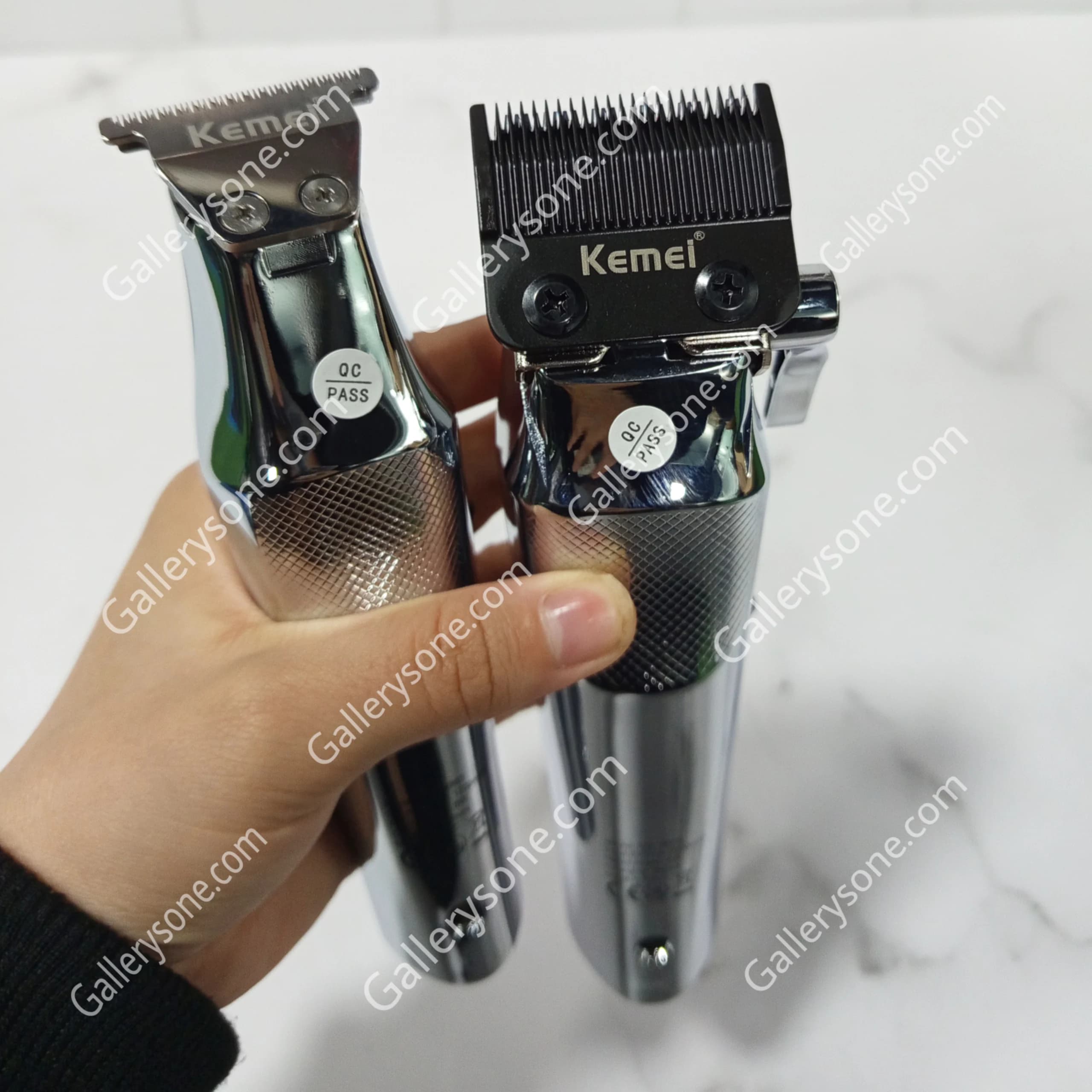 ست ۲ قلو فلزی ماشین اصلاح و خط زن کیمی مدل KM-8565 — تصویر ۹