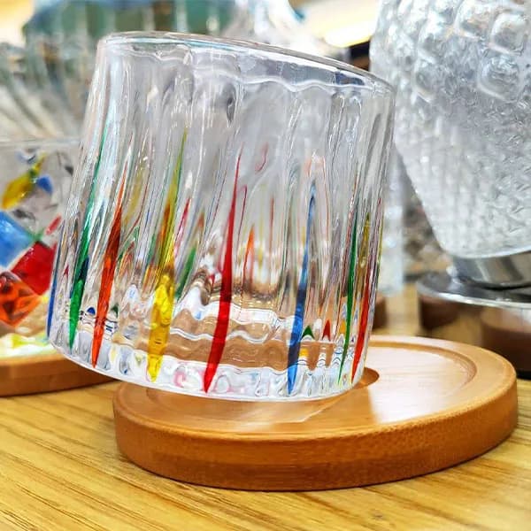 لیوان کریستال قابل چرخش با زیره چوبی Kit-226 — تصویر ۳