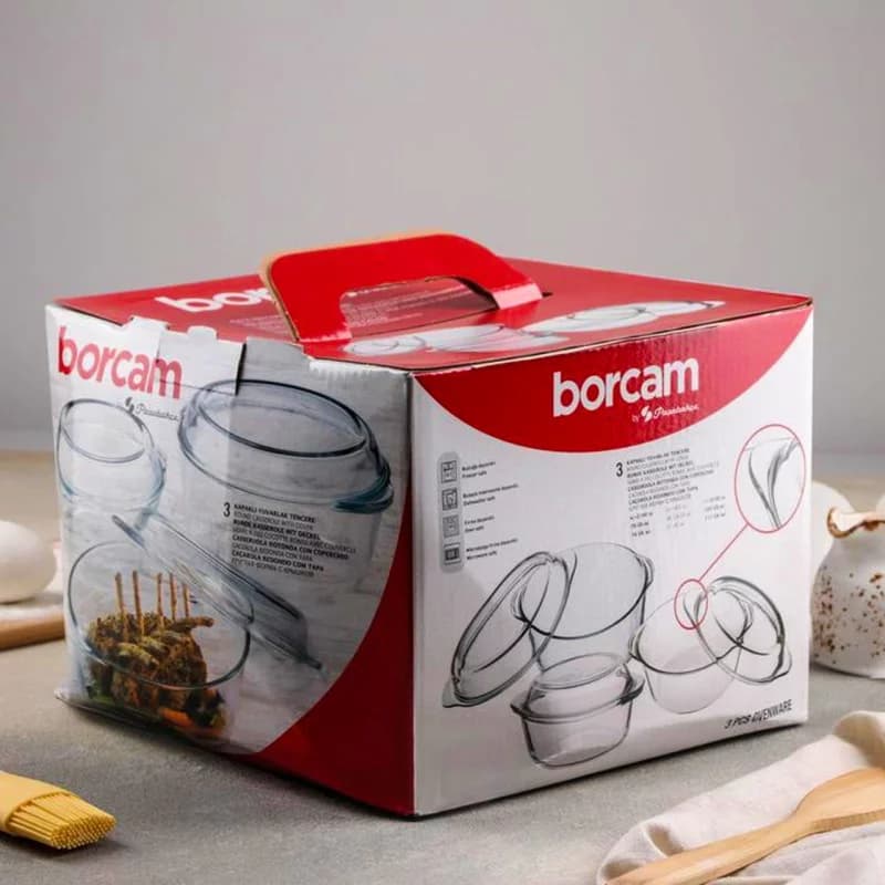 ست قابلمه بورجام پاشاباغچه 3 تایی Borcam159021 — تصویر ۵