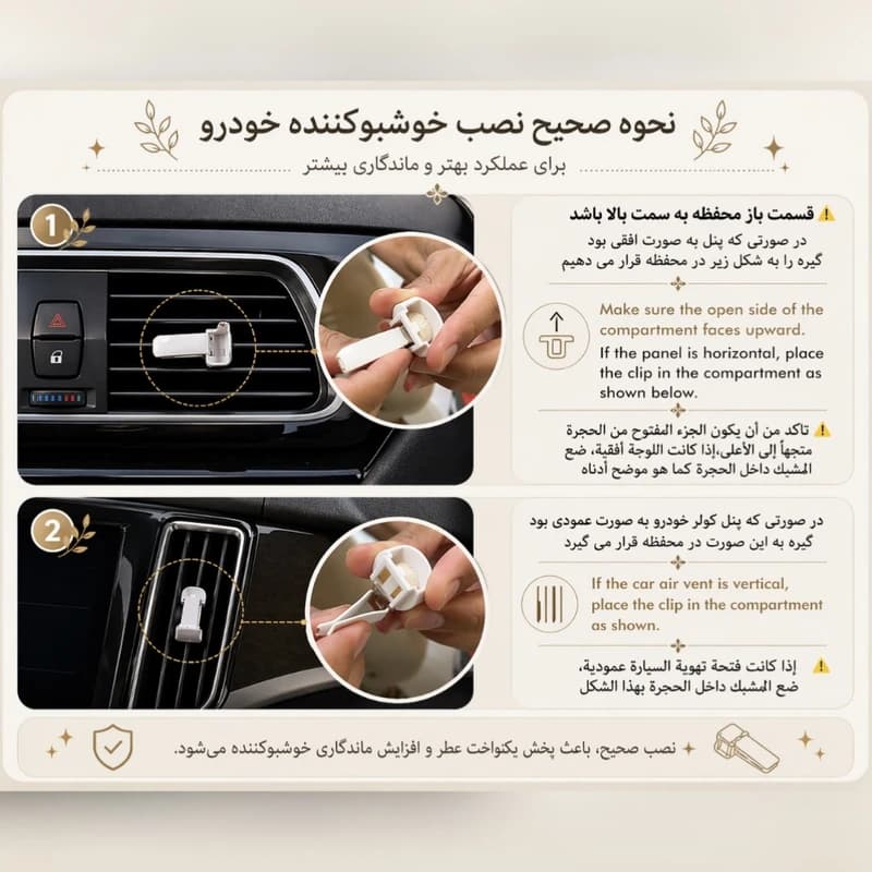 خوشبوکننده خودرو روزینکس با رایحه گل — تصویر ۷
