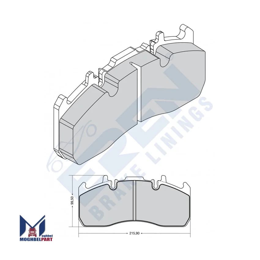 لنت ترمز دیسکی ولوو FH500 و رنو 280 اِرِن 29173