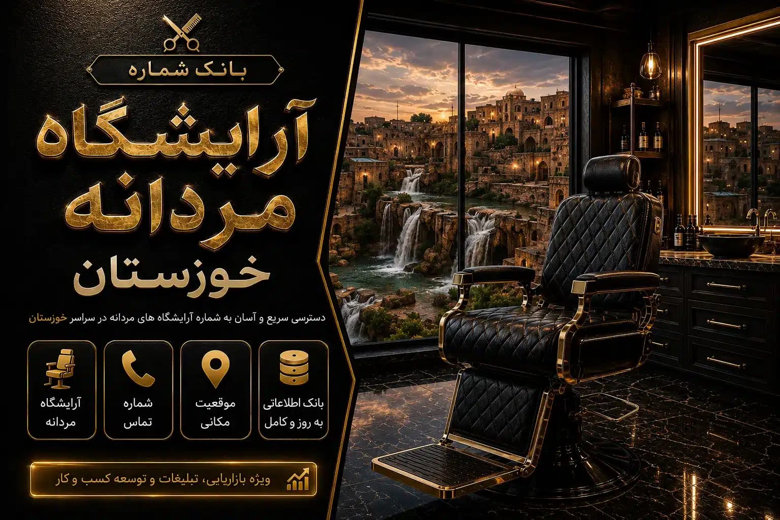 بانک شماره آرایشگاه مردانه خوزستان