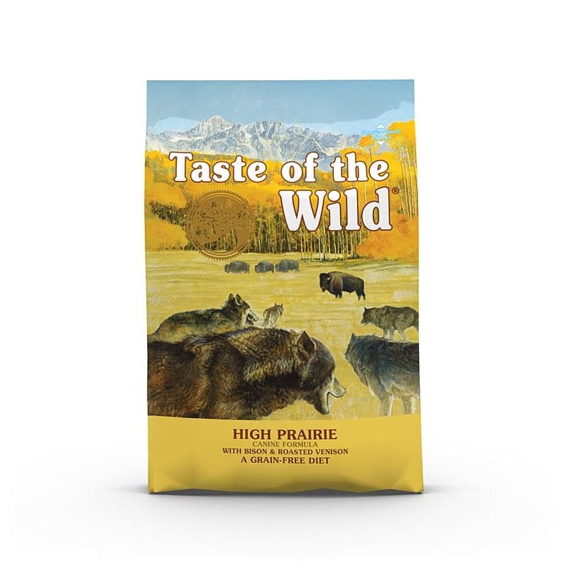 غذاي خشک سگ بالغ با طعم گاوميش و آهو – high prairie taste of the wild 2kg