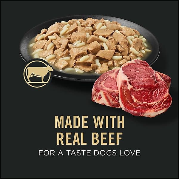 کنسرو تکه ای پورینا پرو پلن سگ مسن گوشت گاو و برنج ۱۲ عدد ۳۶۹ گرمی | Purina Pro Plan Senior Beef & Rice 12x13oz — تصویر ۴