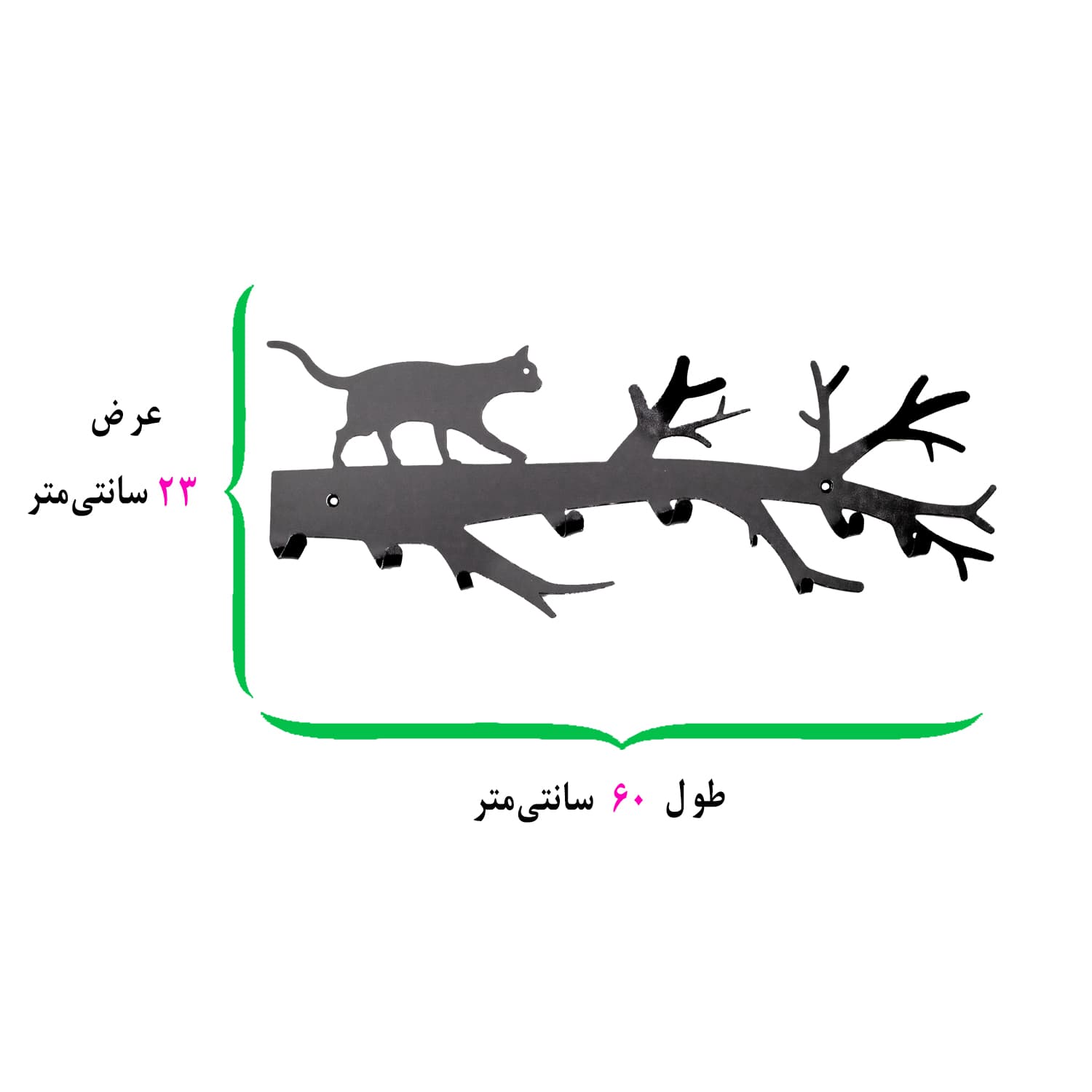 آویز لباس مدل گربه درختی کد KMH95 — تصویر ۷