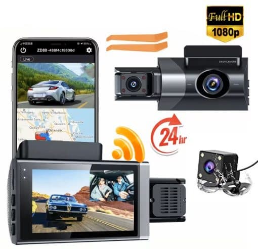 دوربین سه لنزه خودرو وای فای دار مدل A3