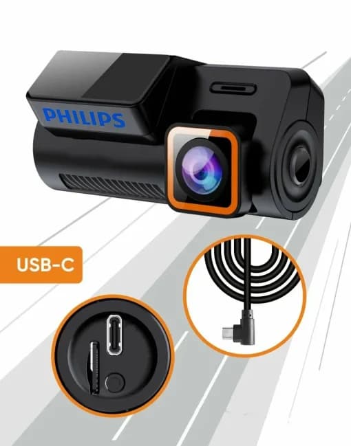 دوربین خودرو دولنز وای فای دار 4K فیلیپس F25 — تصویر ۵