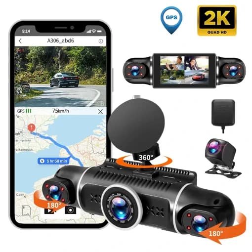 دوربین خودرو 4 لنز وای فای دار و جی پی اس دار M100 pro