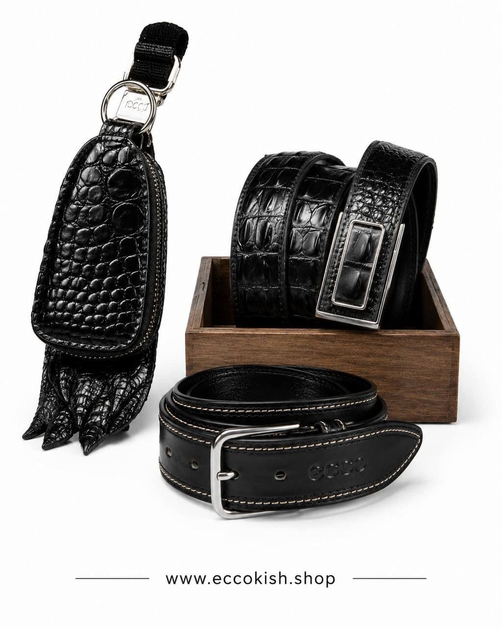 key holder&Belt جاکلیدی چرمی وکمربند — تصویر ۳