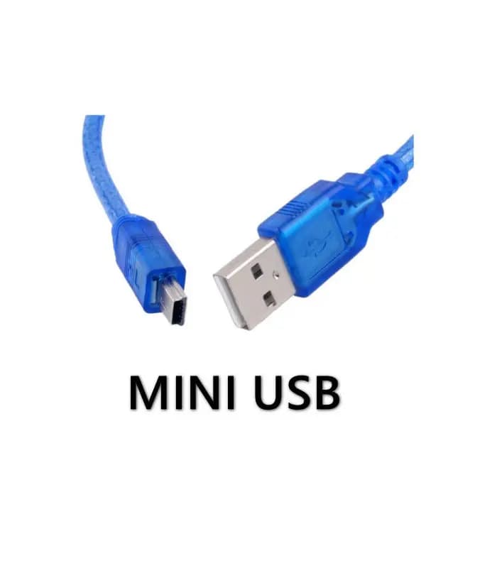 کابل شیلددار USB A TO MINI USB با طول 30 سانت — تصویر ۳