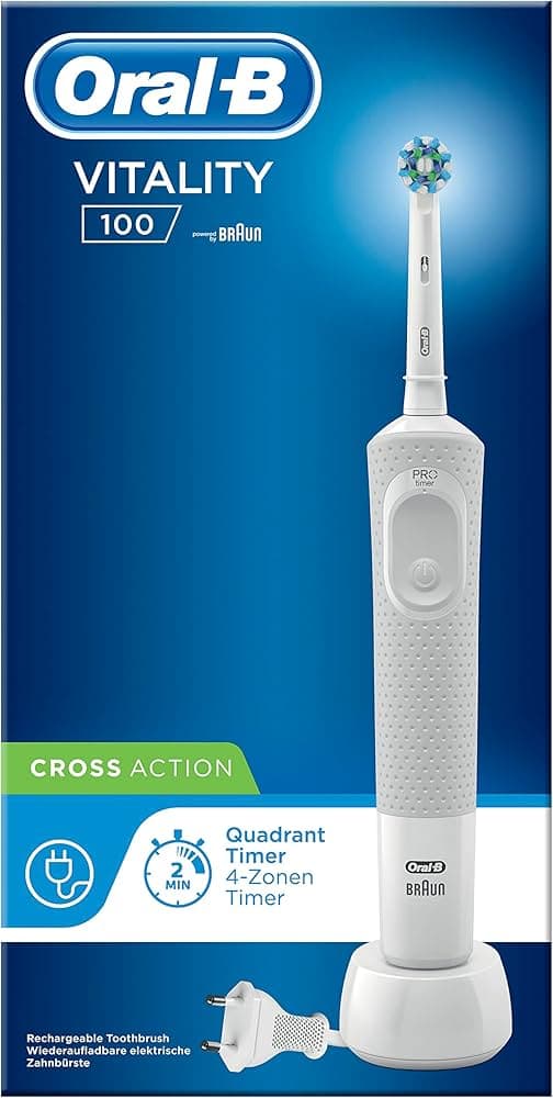 مسواک برقی اورال بی مدل Vitality Precision Clean D100 سفید — تصویر ۱۲