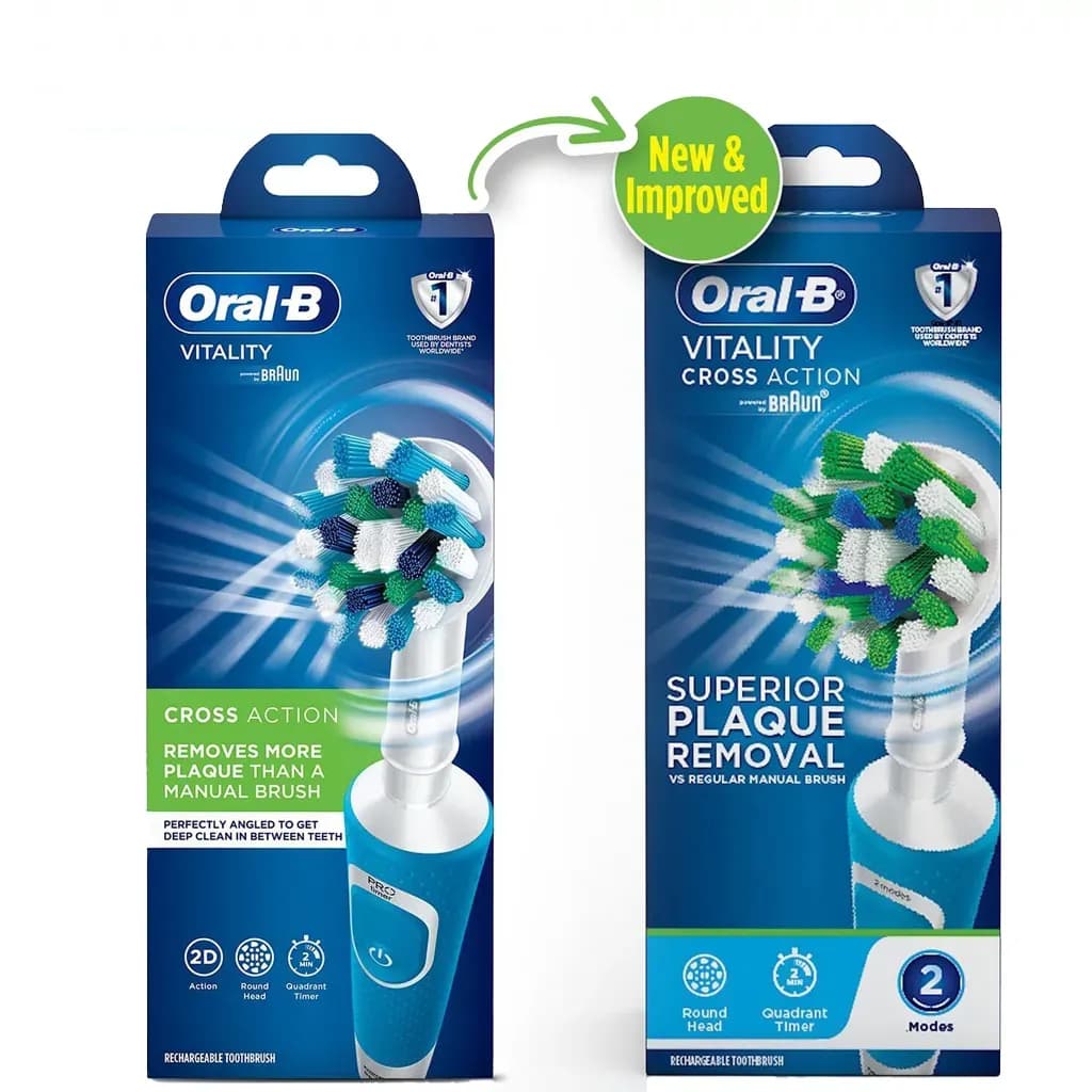 مسواک برقی اورال بی مدل Vitality D100 آبی (2Mode) — تصویر ۲