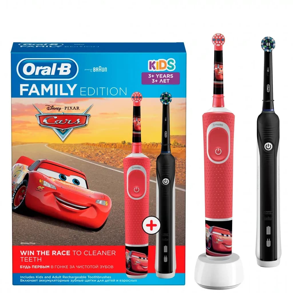 مسواک برقی دوقلو اورال بی مدل Family Edition Cars