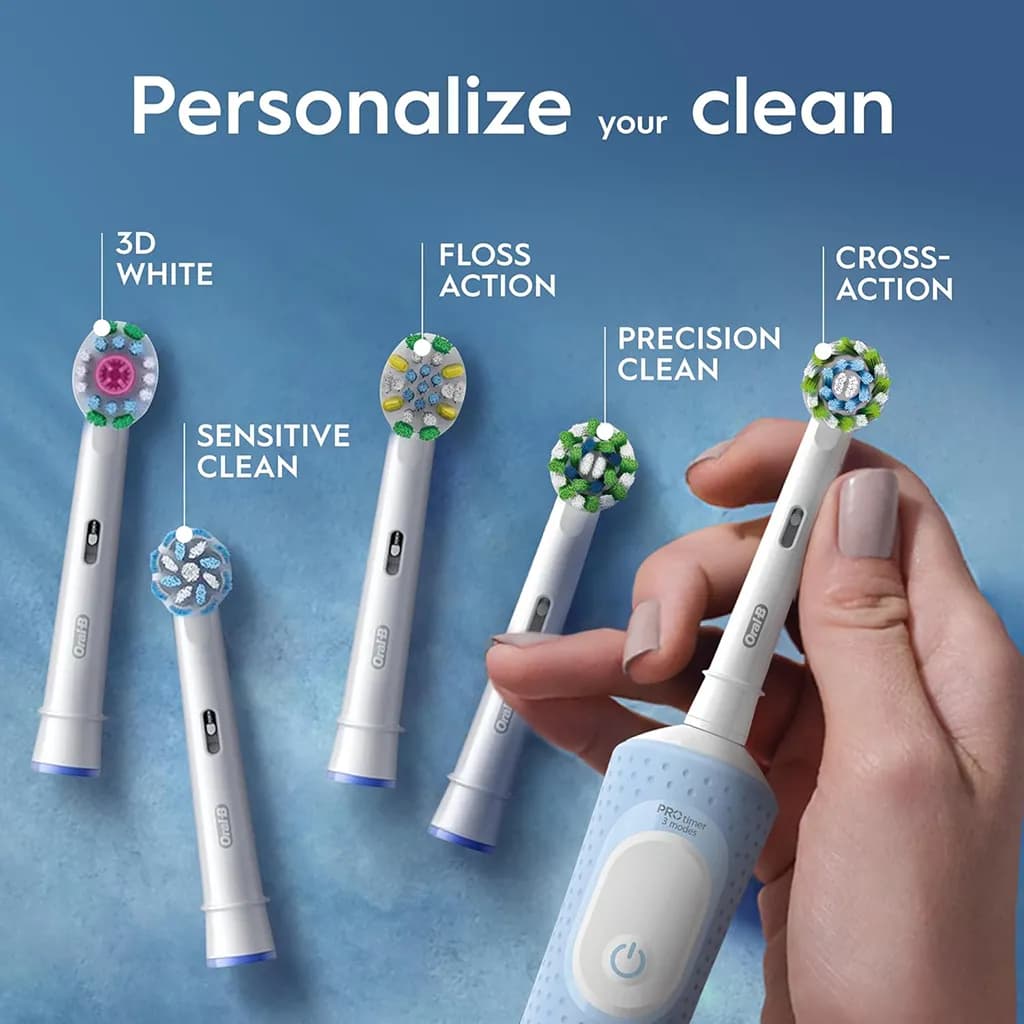 مسواک برقی اورال بی مدل ویتالیتی پرو Vitality Pro آبی — تصویر ۴