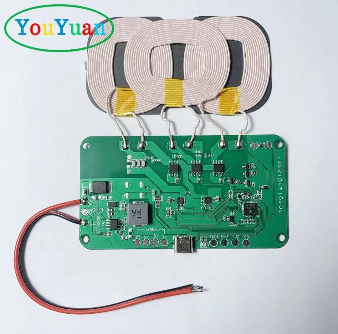 ماژول شارژر وایرلس 20W با ورودی Type-C به همراه صفحه کویل شارژ — تصویر ۹