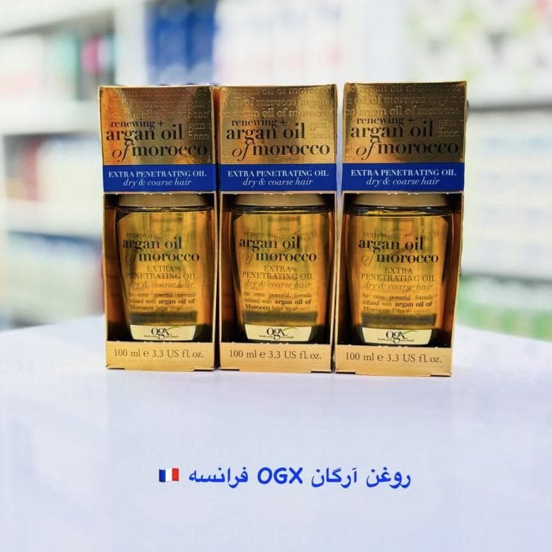 روغن آرگان او جی ایکس مدل Extra OGX ضد وز و موخوره — تصویر ۲