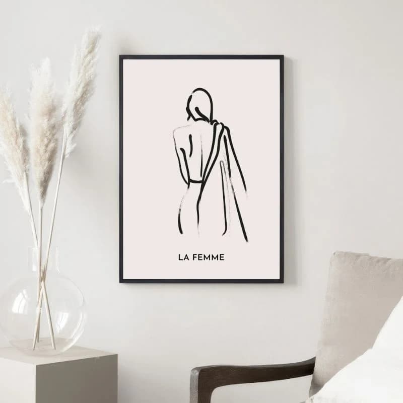 تابلو دکوراتیو مینیمال مدل دختر La Femme — تصویر ۴