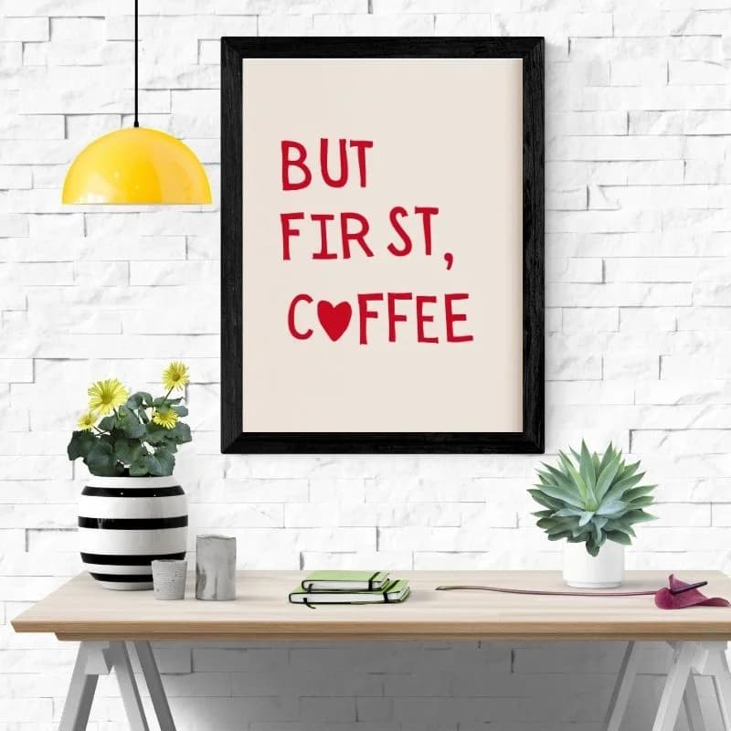تابلو دکوری نوشته برای کافه First Coffee — تصویر ۲