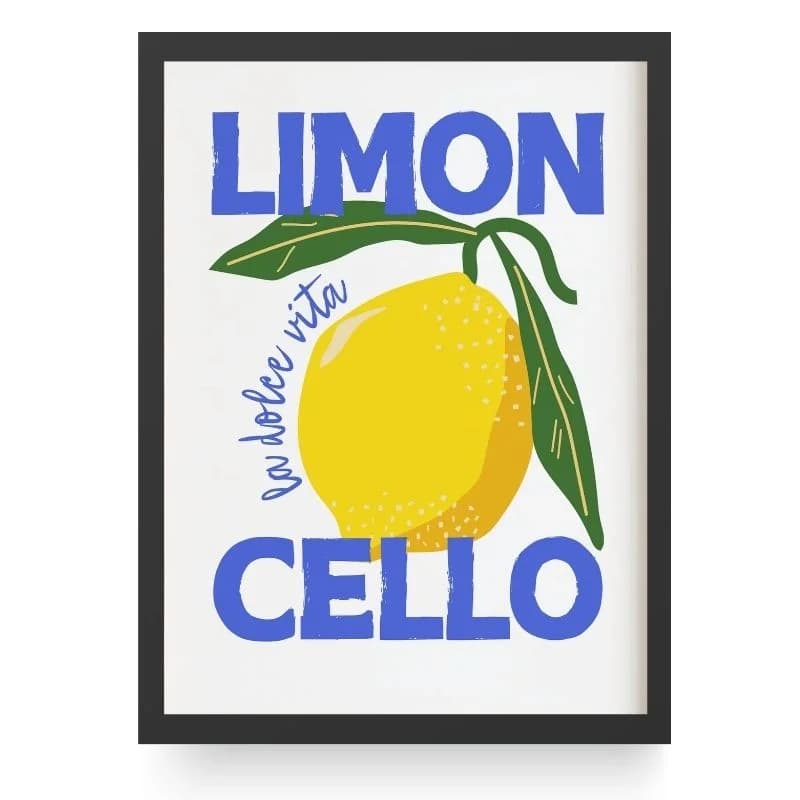 تابلو دکوری برای کافه طرح Limon Cello