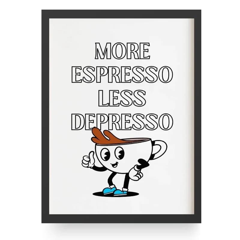 تابلو دکوری برای کافه طرح More Espresso