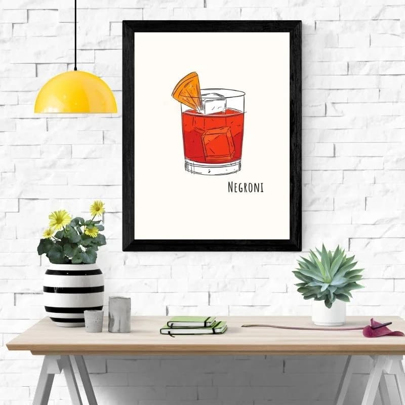 تابلو دکوری برای کافه طرح نوشیدنی Negroni — تصویر ۴