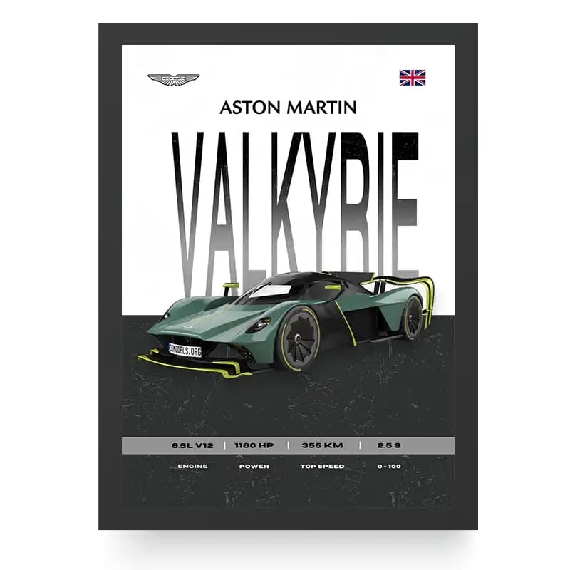 تابلو ماشین استون مارتین مدل Valkyrie