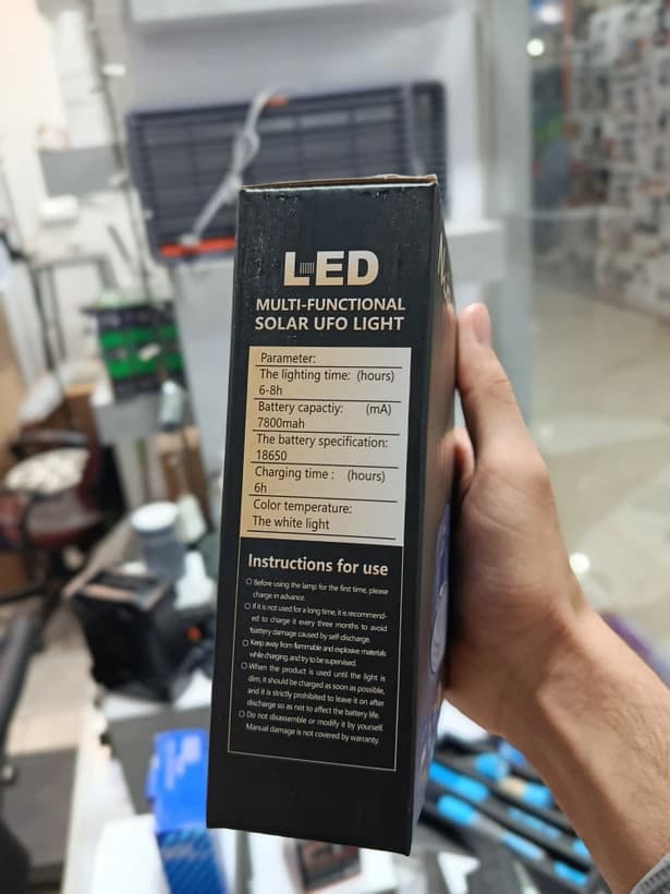 پروژکتور شارژی خورشیدی N-LIGHT مدل K:200 — تصویر ۷