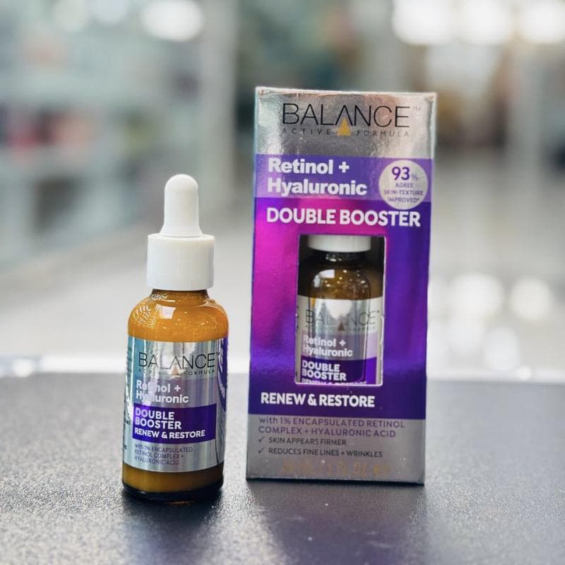 سرم دابل بوستر رتینول 1% و هیالورونیک اسید بالانس (Balance Retinol 1% + Hyaluronic Acid) — تصویر ۸