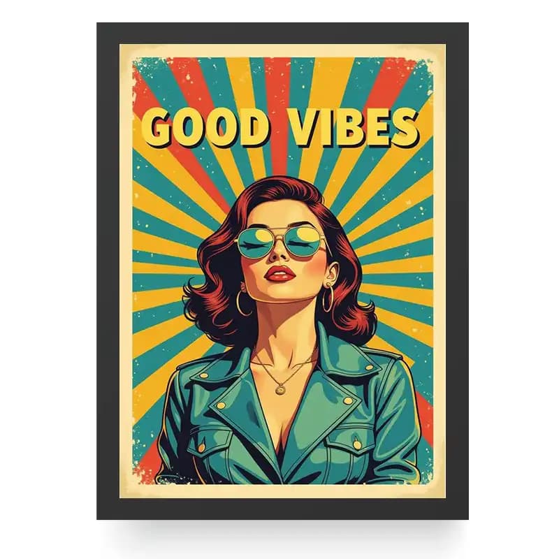 تابلو دکوراتیو فانتزی دخترانه Good Vibes — تصویر ۲