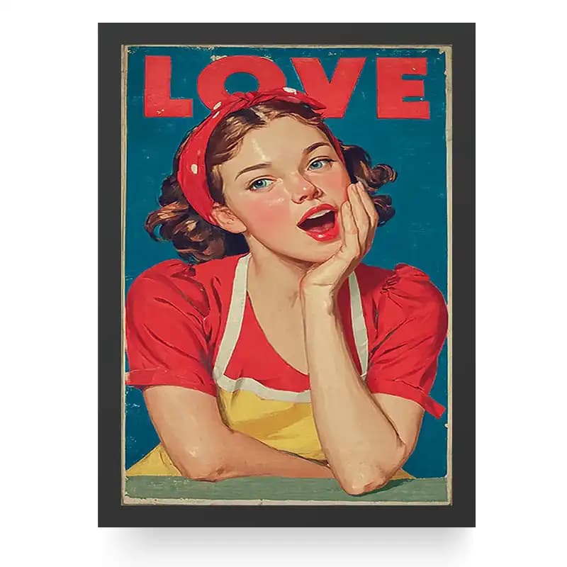 تابلو دکوراتیو فانتزی دخترانه طرح Love — تصویر ۲