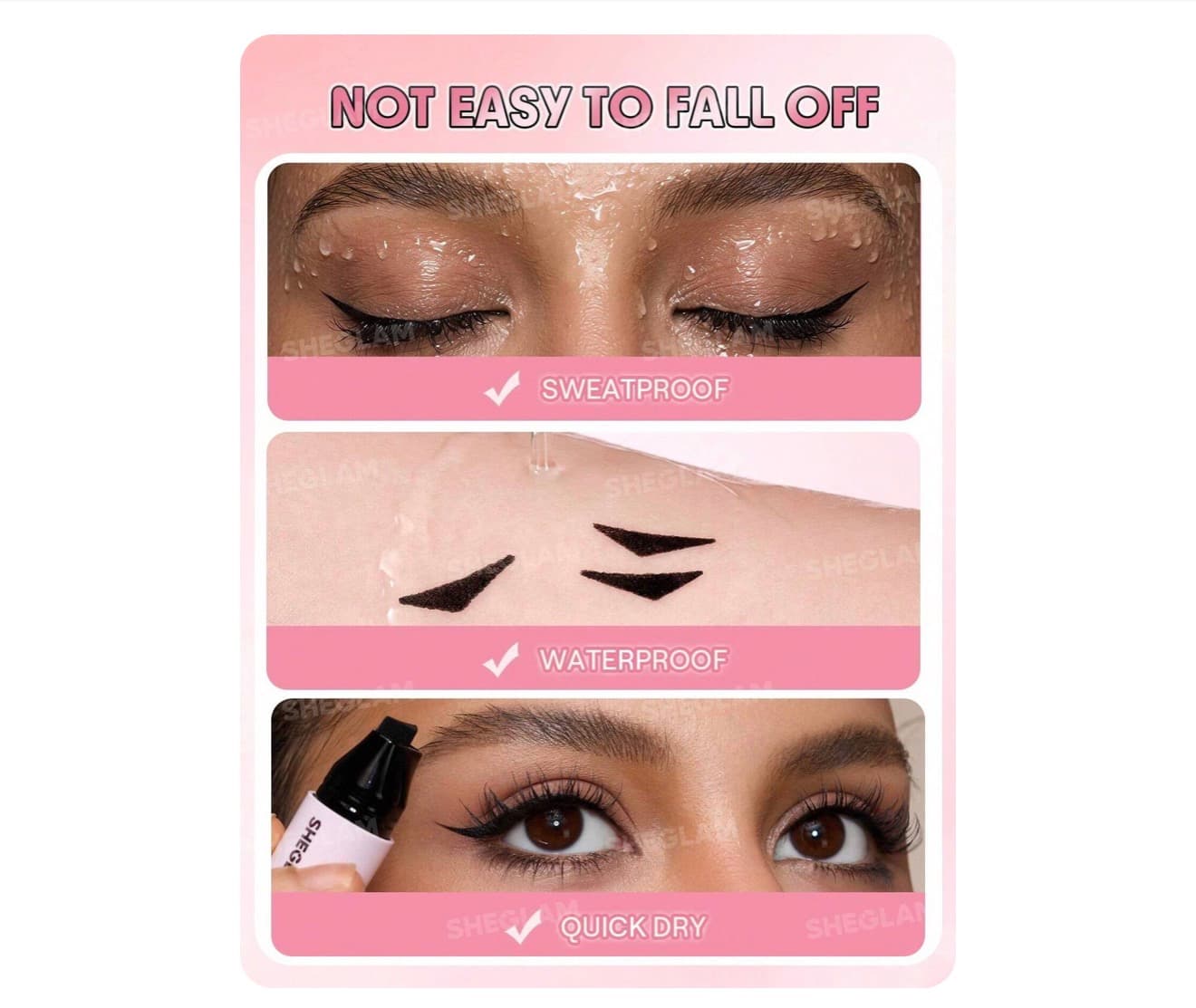 خط چشم استامپی شیگلم SHEGLAM Insta-Wing Heart Stamp Eyeliner — تصویر ۸