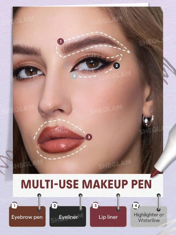 قلم آرایشی ۴ کاره شیگلم The Everywhere 4-In-1 Pen — تصویر ۳