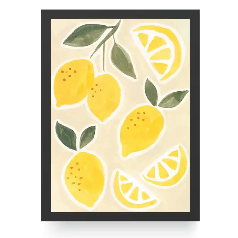 تابلو فانتزی برای کافه طرح Lemon