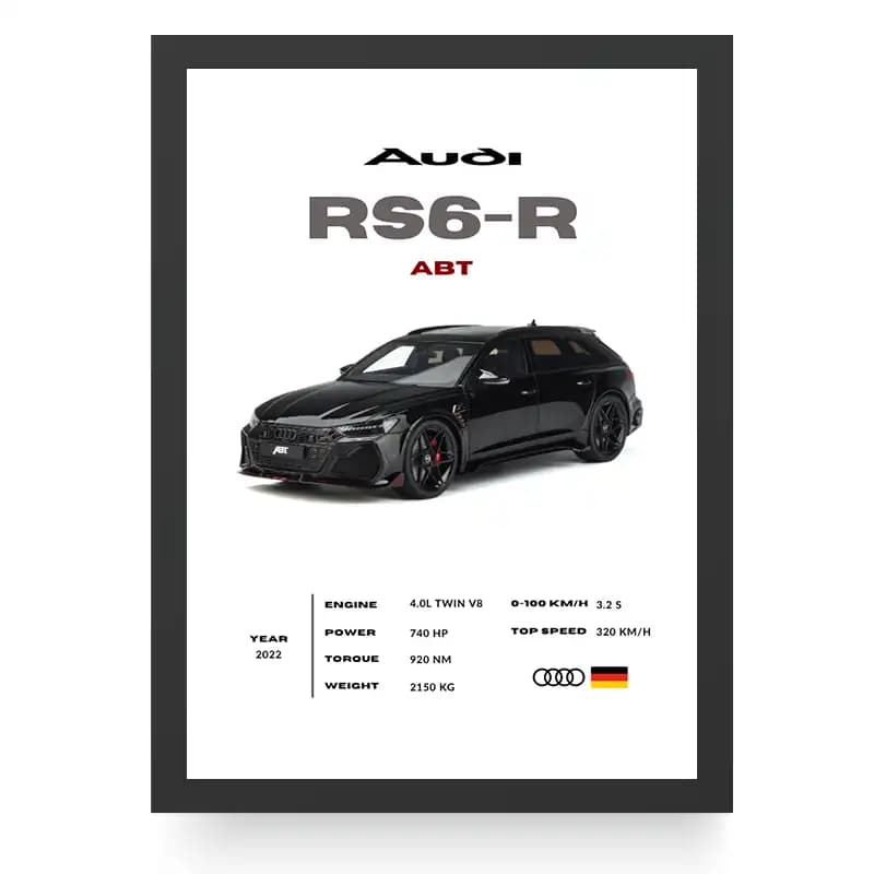 تابلو دکوری ماشین مدل آئودی RS6-R — تصویر ۲