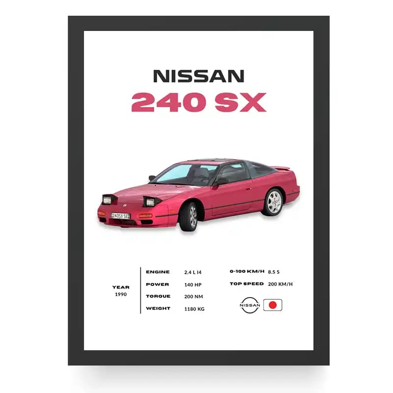 تابلو دکوری ماشین مدل نیسان 240 SX — تصویر ۲