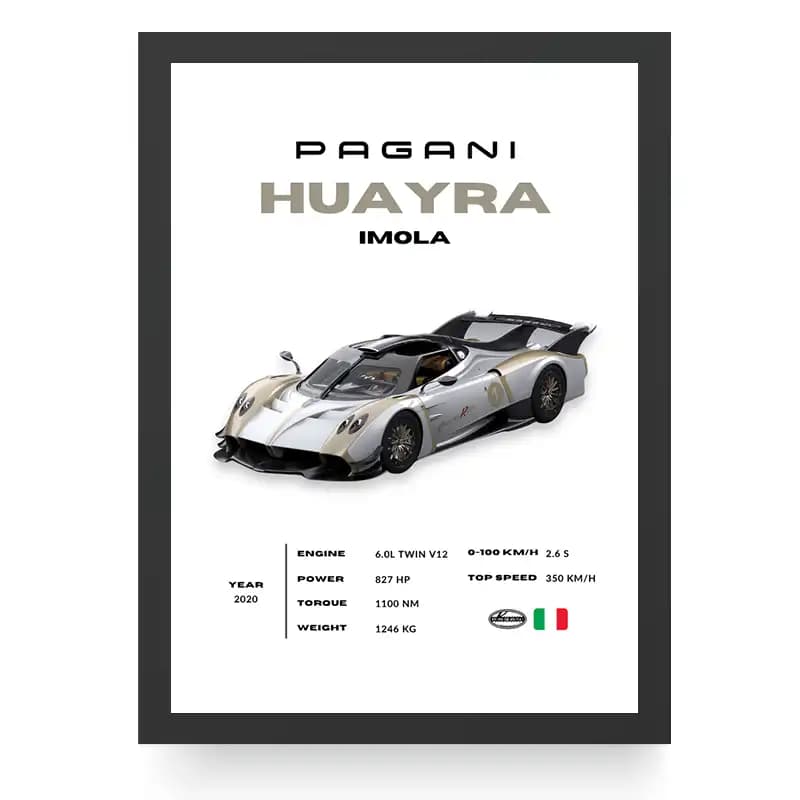 تابلو دکوری ماشین مدل پاگانی HUAYRA