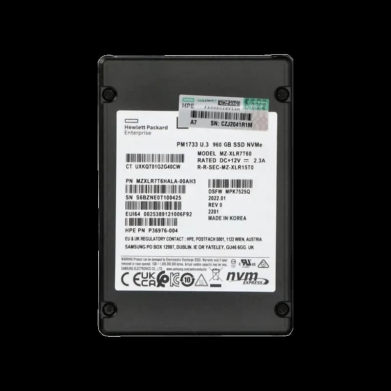 هارد اچ پی ای HPE PM1733 960GB NVMe Gen4 HPRI SFF
