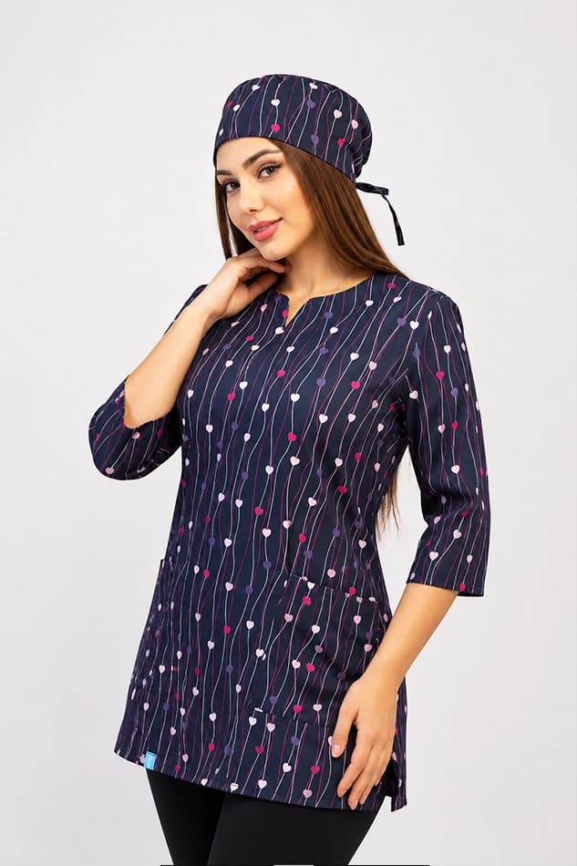 اسکراب پزشکی طرحدار هارت استرایپ زنانه