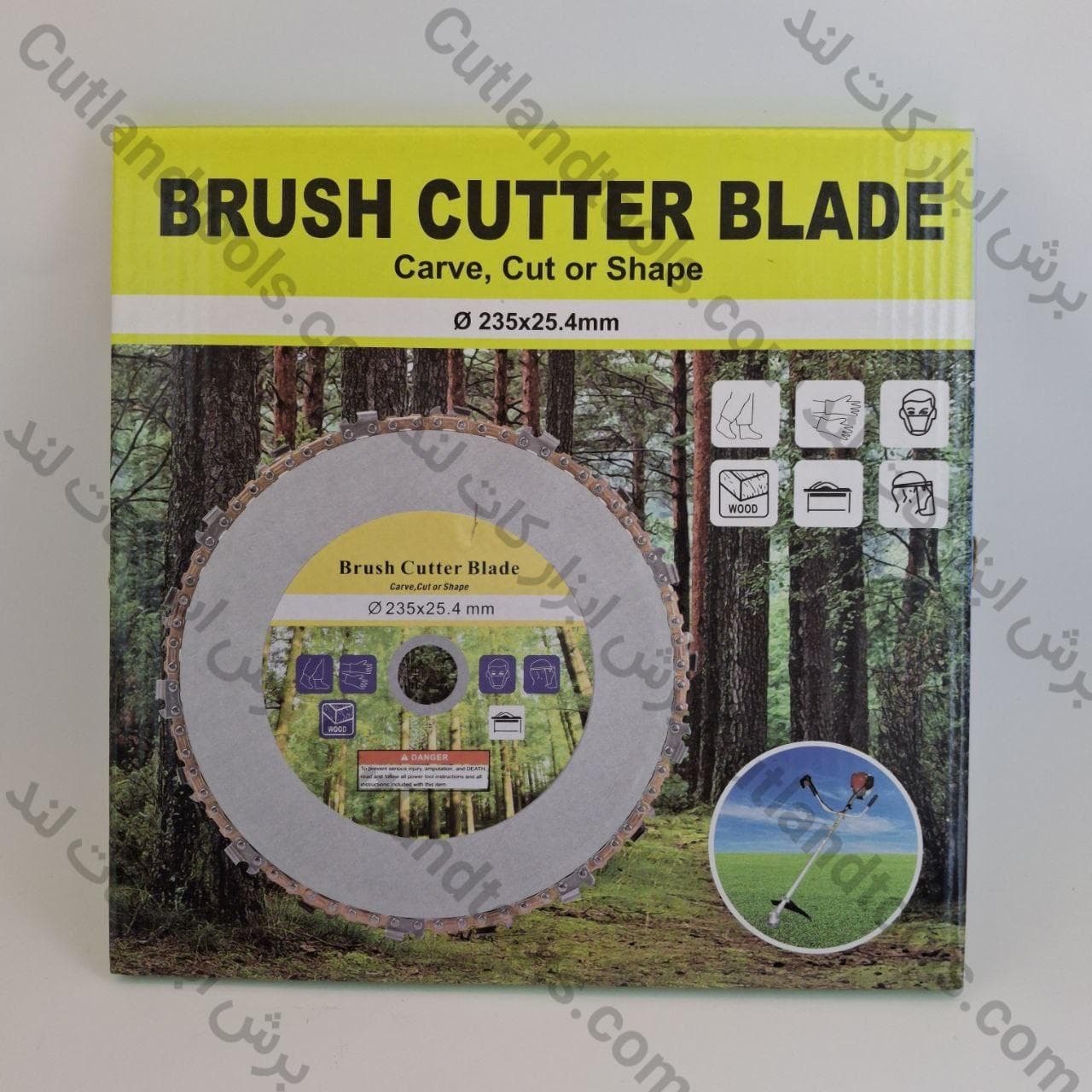 چوب‌بر زنجیری علف‌ز 235 میلی‌متر شفت ۲۵.۴ | تیغه زنجیری تنه‌بُر حرفه‌ای BRUSH CUTTER BLADE — تصویر ۶