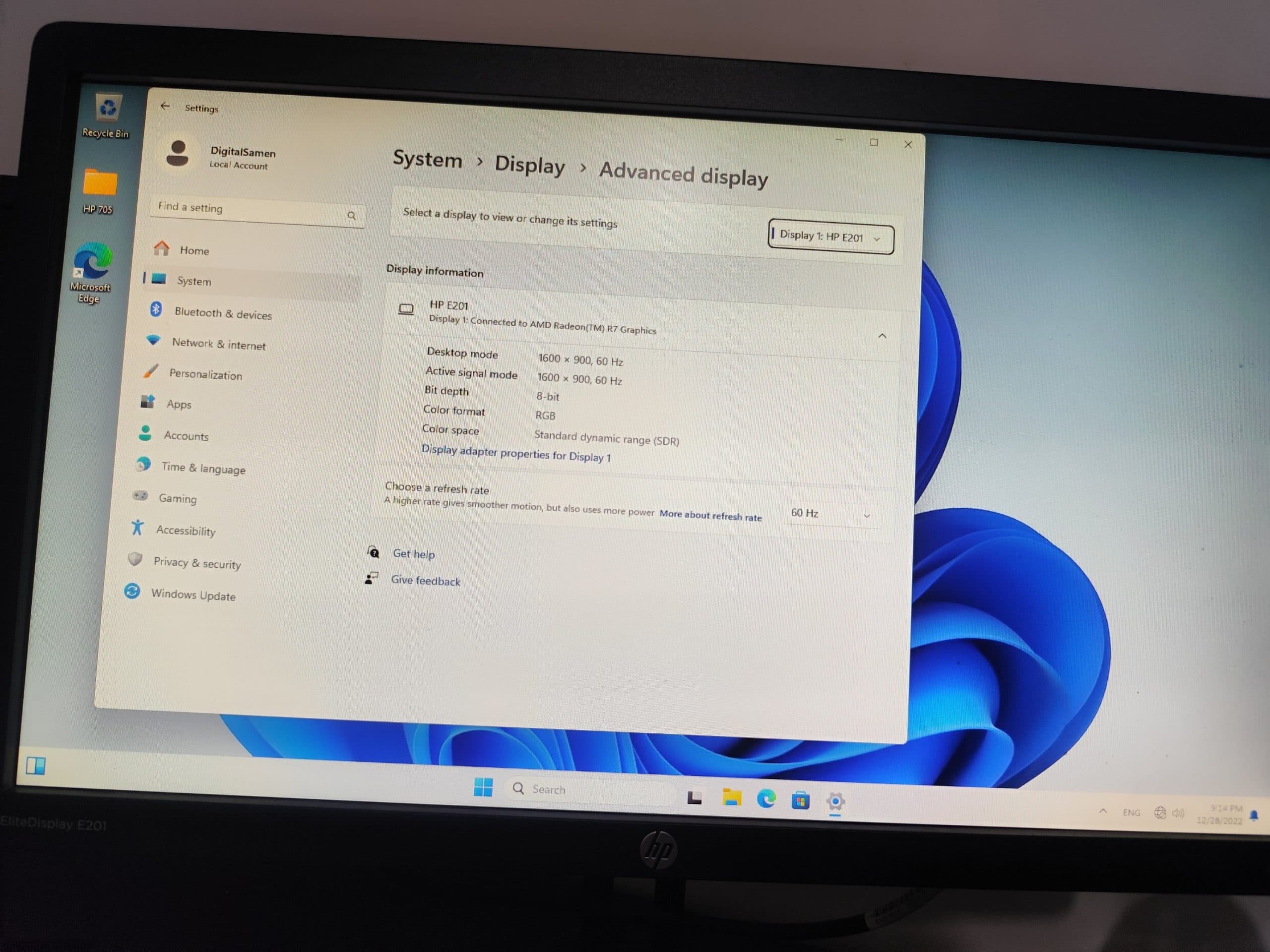 HP E201 (HP EliteDisplay E201) — تصویر ۷