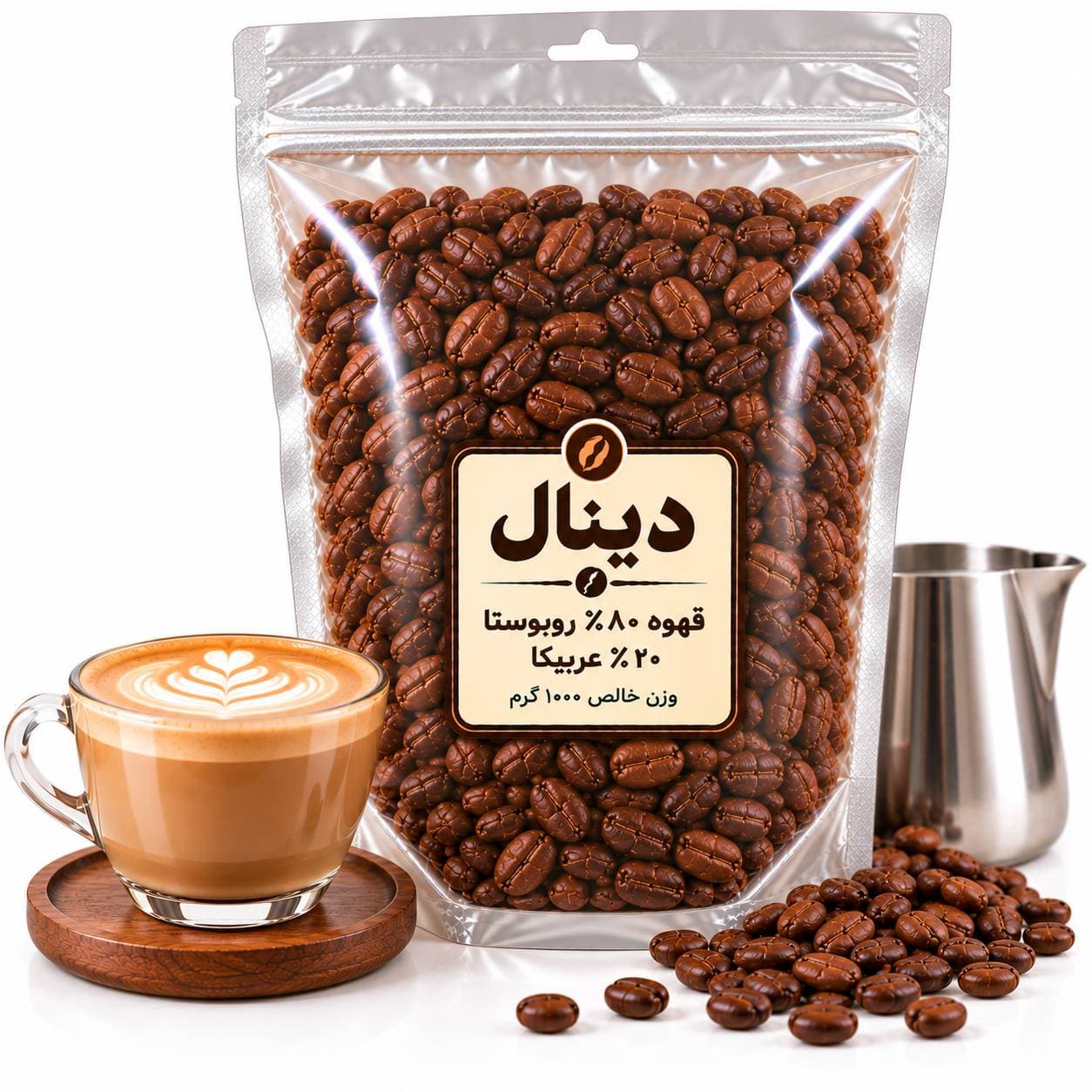 قهوه ترکیبی دینال | ۸۰٪ روبوستا و ۲۰٪ عربیکا — تصویر ۸