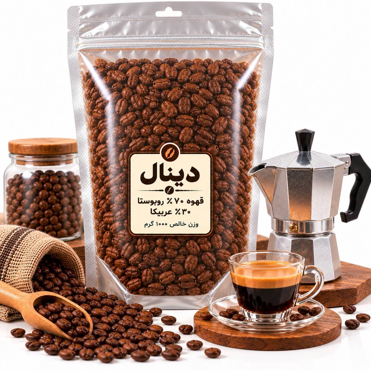 دان قهوه دینال، ترکیب ۷۰٪ روبوستا و ۳۰٪ عربیکا — تصویر ۷