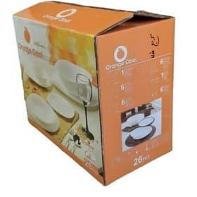 سرویس اپل 26 پارچه لب طلا بیضی 6 نفره ارنج اپال — تصویر ۷