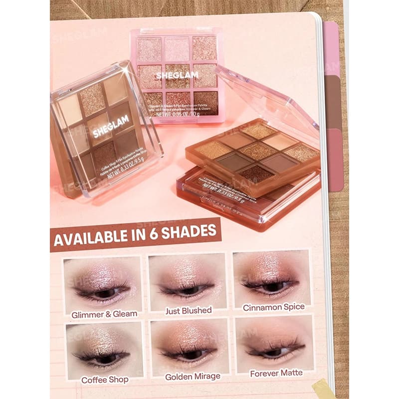 پالت سایه 9 رنگ شیگلم مدل Forever Matte — تصویر ۶
